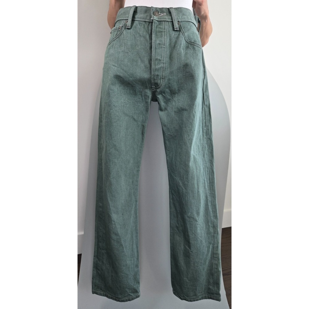 Levi's 501 Jeans 30x30 Green Denim Straight Leg Button Fly Y2K Made in Mexico